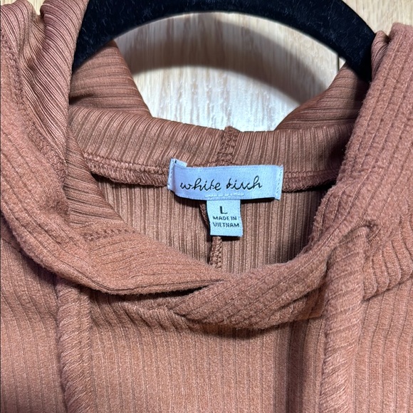 Brown Hooded Long Sleeve Top - Picture 2 of 3